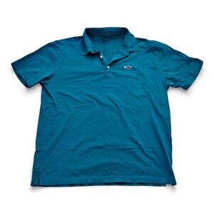 Patagonia Men's Teal Polo Shirt  Size L